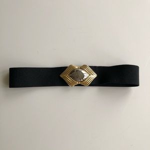 Vintage black and gold belt